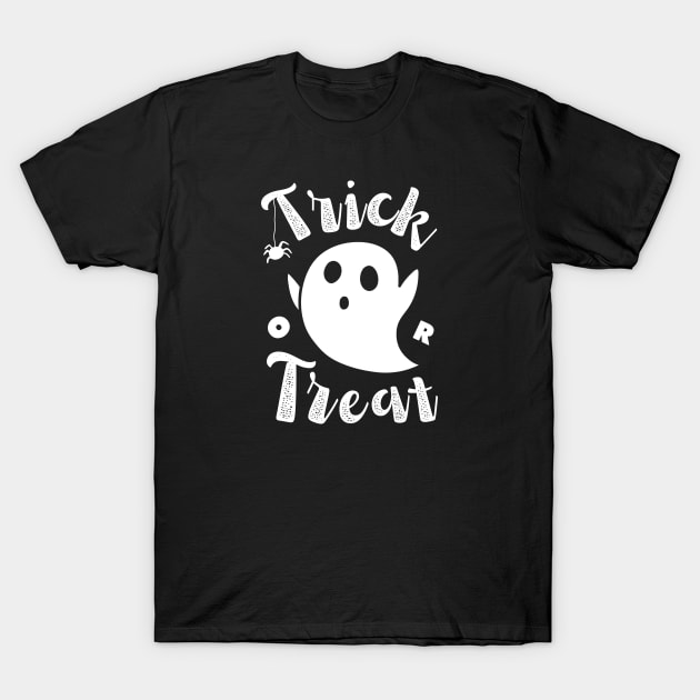 Halloween | Boo-tiful Ghost | Black T-Shirt by PunnyIsland